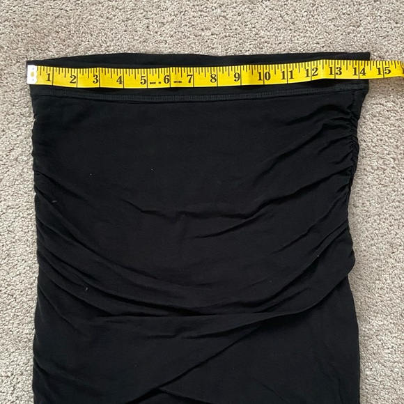 EUC James Perse black knit wrap front skirt / top size 3 - Picture 2 of 7